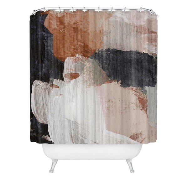 Abstract Shower Curtain, Creative Artwork Print For Bathroom Decor