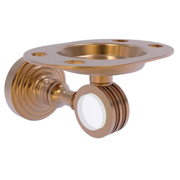 Allied Brass Pacific Grove Tumbler and Toothbrush Holder with Dotted Accents in Brushed Bronze
