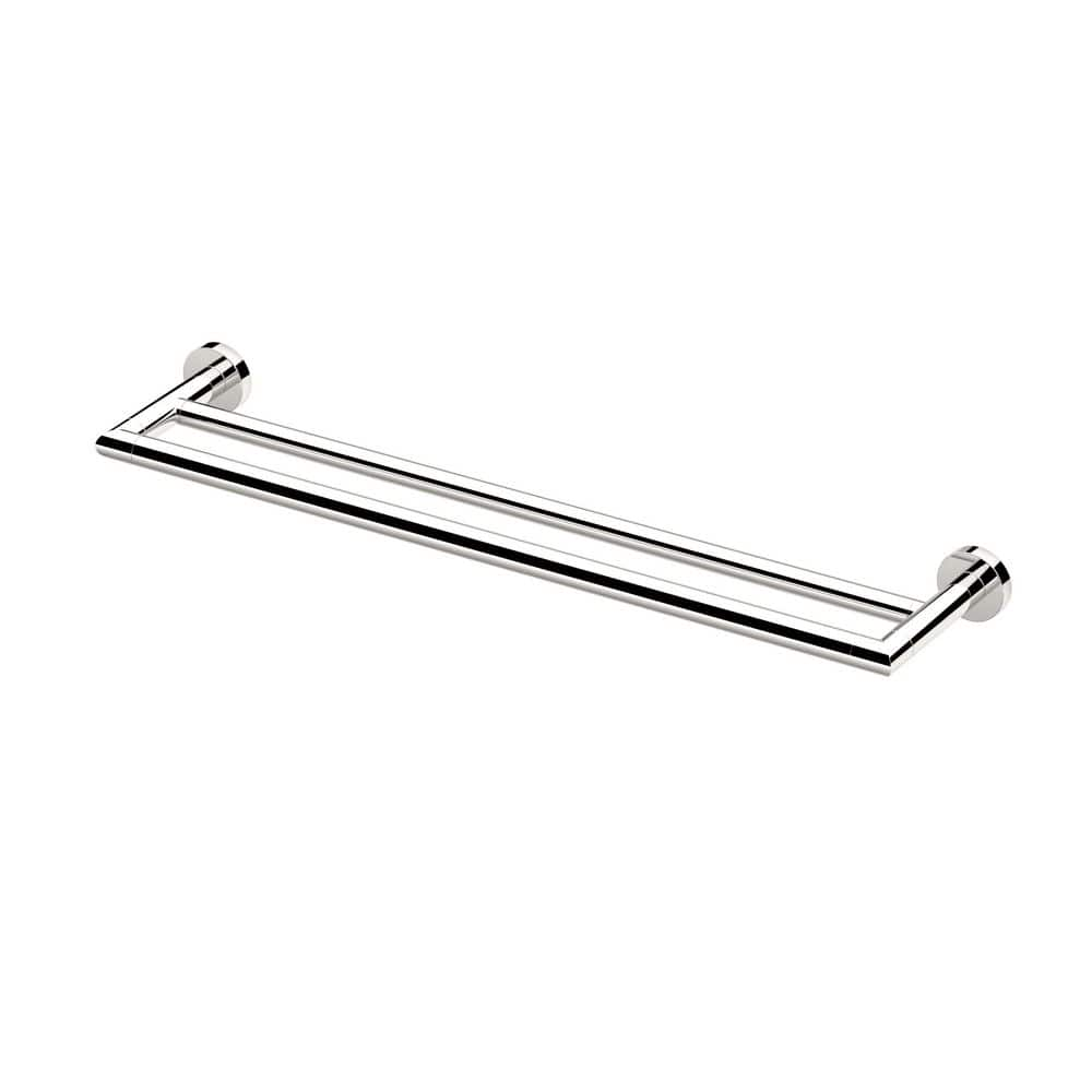 Gatco Glam 24 In. Double Towel Bar In Polished Nickel 4314 - The Home Depot