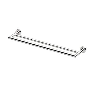 Glam 24 in. Double Towel Bar in Polished Nickel