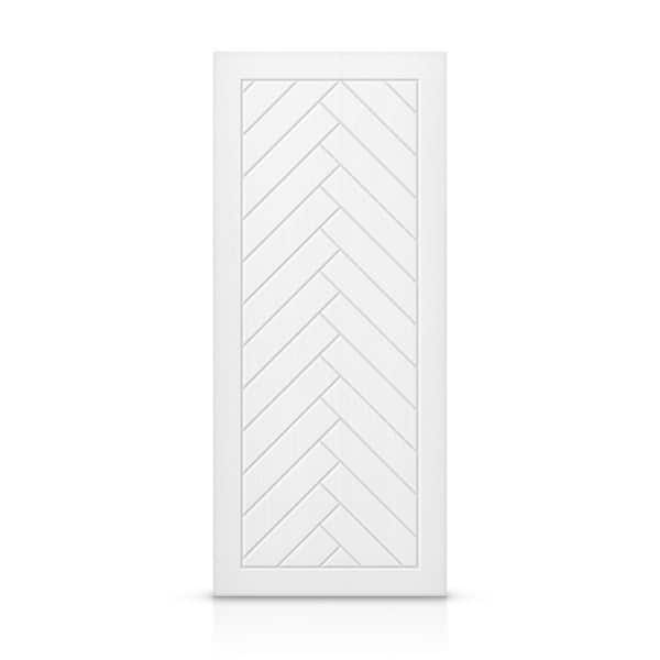 CALHOME 30 in. x 80 in. Hollow Core White Stained Composite MDF Interior Door Slab
