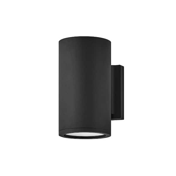 Silo 1-Light Black Hardwired Outdoor Wall Lantern Sconce