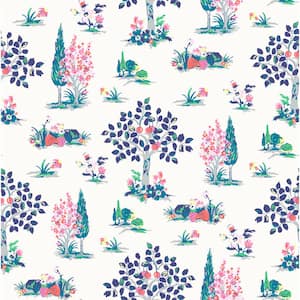 Blue Charming Grove Peel and Stick Wallpaper