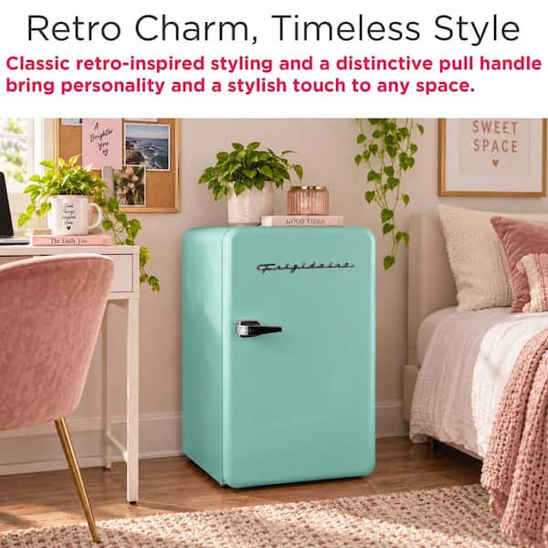 Frigidaire 3.2cu. ft. Retro Mini Refrigerator in Mint Green with