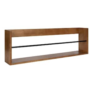 Corinna 6 in. x 36 in. x 12 in. Brown Wood Floating Decorative Wall Shelf Without Brackets