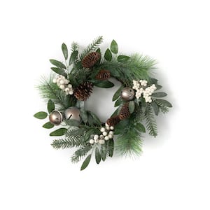18" Artificial Bell and Berry Mini Wreath