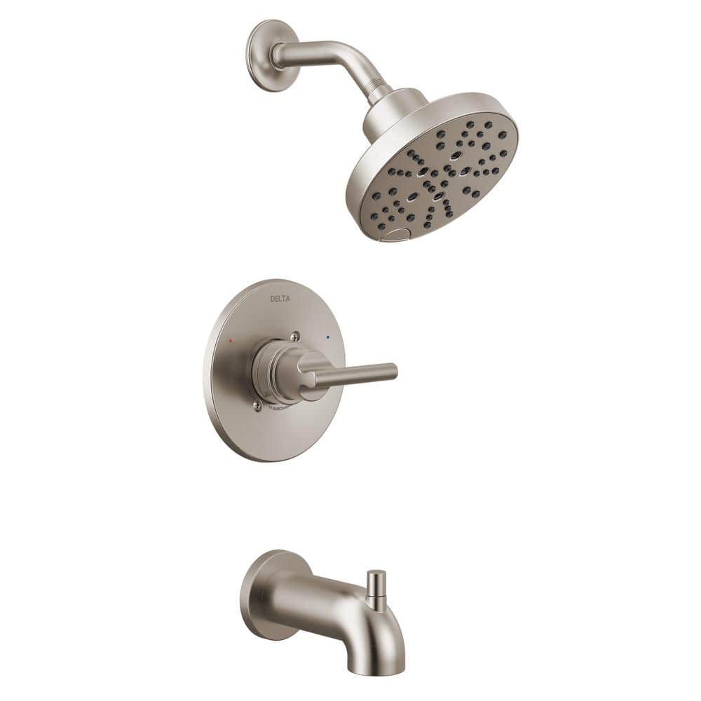 Nicoli H2OKinetic Slim Handle Single-Handle 5-Spray Tub and Shower Faucet 1.75 GPM in Brushed Nickel Valve Included price history on PriceWatchPro