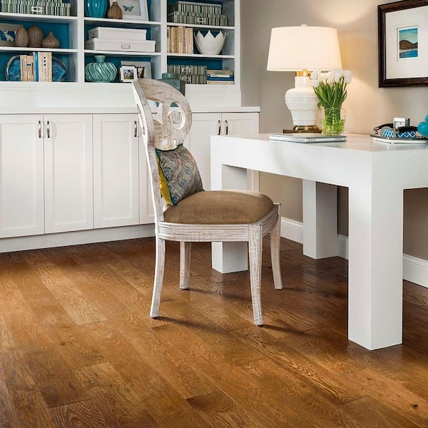American Vintage Light Spice Oak 3/8 in. T x 5 in. W T+G Hand Scraped Engineered Hardwood Flooring (25 sq.ft./ctn)