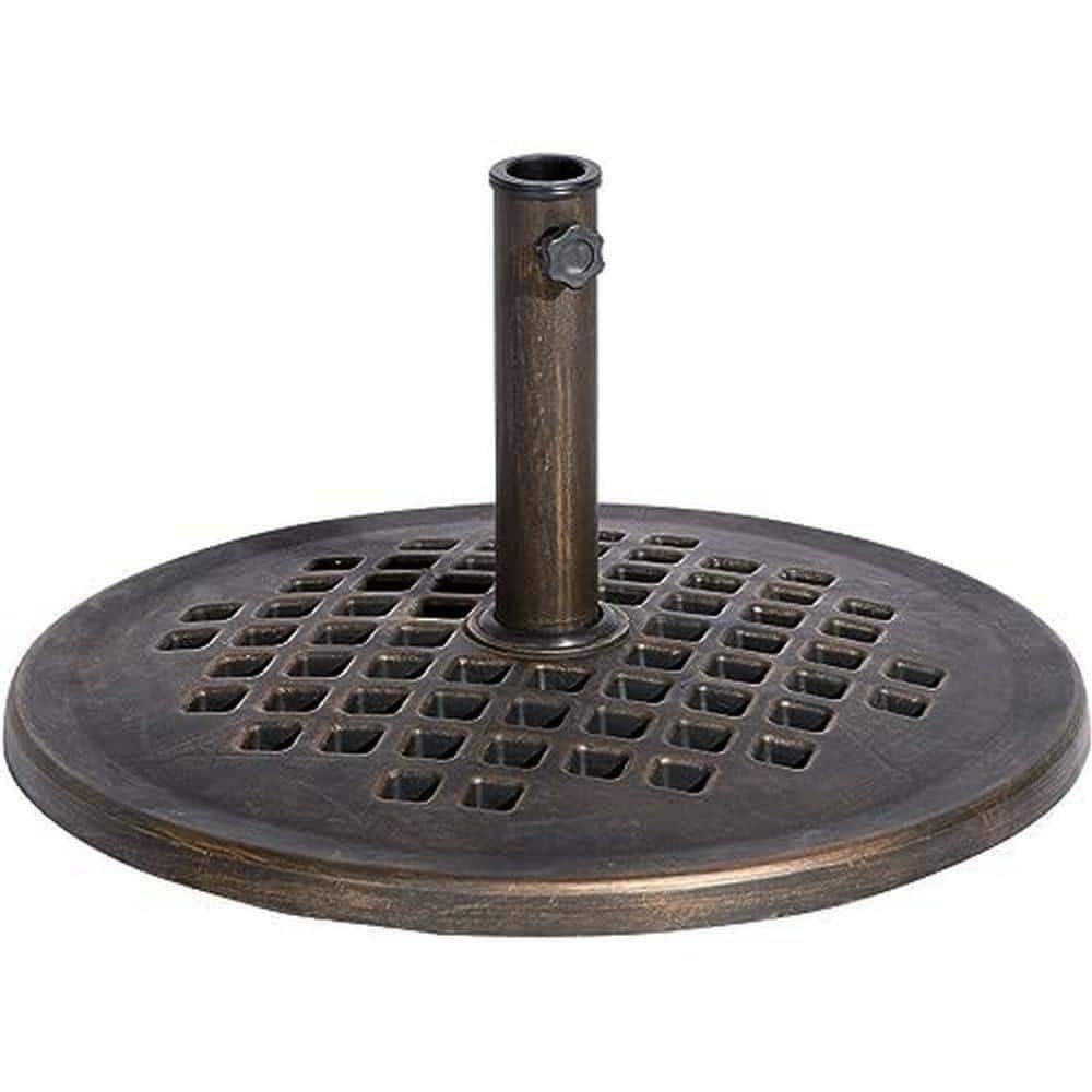 40 lb. Cast Stone Patio Umbrella Base in Bronze