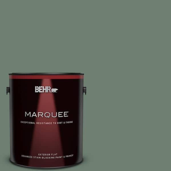 BEHR MARQUEE 1 gal. #460F-5 Island Palm Flat Exterior Paint & Primer