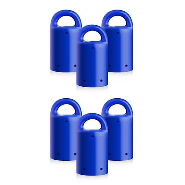 Heavy-Duty Neodymium Anti-Rust Magnet, Magnetic Stud Finder, Key Organizer, Indoor Outdoor in Blue (6-Pack)