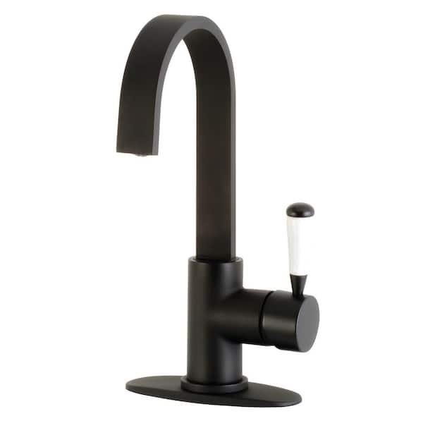 Kingston Brass Paris Single-Handle Bar Faucet in Matte Black