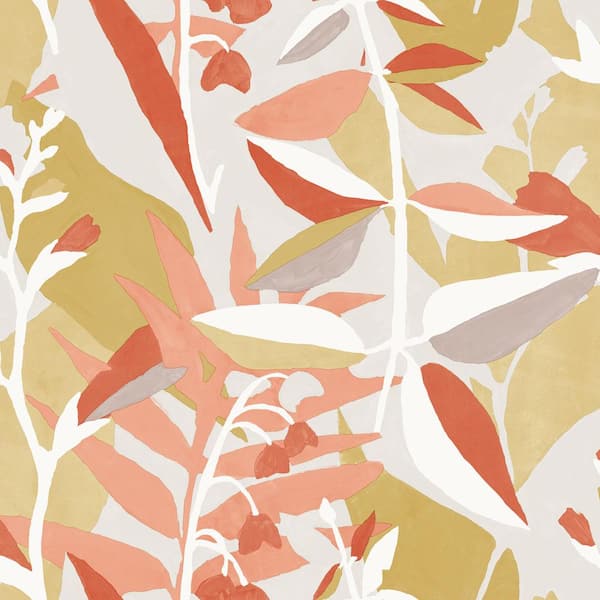 Tempaper Petite Garden Party Pink Punch Removable Peel and Stick Vinyl Wallpaper Sample