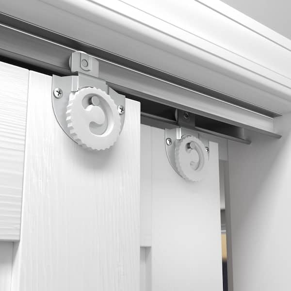 96 in. Steel Bypass Door Hardware Kit