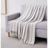 SOUTHSHORE FINE LINENS Waffle Gray 100% Cotton Throw Blanket BL-WFL-GRY-THR  - The Home Depot