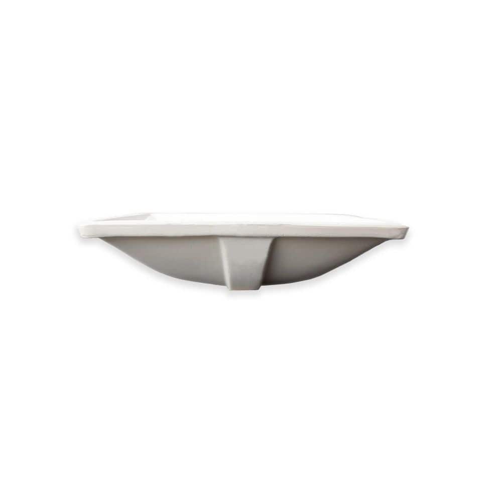 White 20'' Rectangular Ceramic Undermount Bathroom Sink