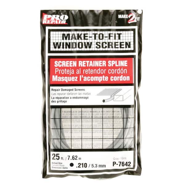 Prime-Line Screen Retainer Spline, 0.210 in., 25 ft., Gray