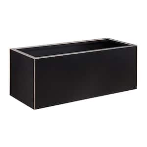 Wallowa Long Box Metal Rectangular Planter in Black HCMP001-1-BLK - The ...