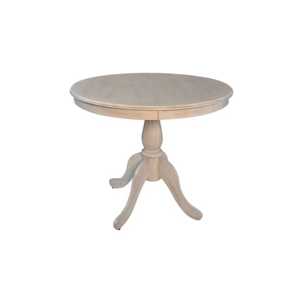Carolina Living Fairview 36 Round Pedestal Dining Table Whitewash
