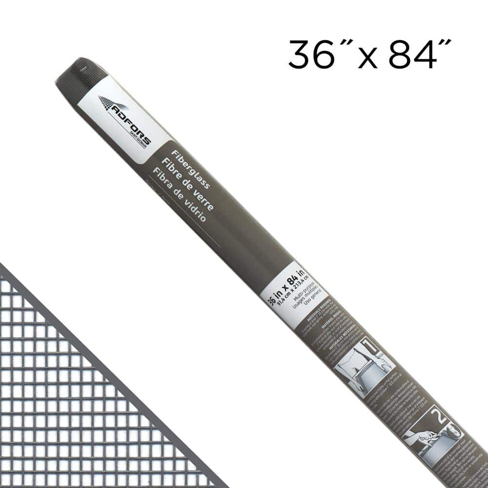 36 in. x 84 in. Gray Fiberglass Window Screen
