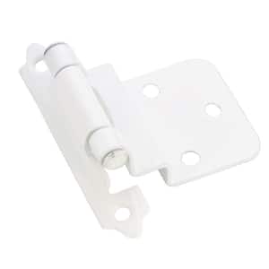 Traditional Semi-Concealed 70 mm White Self-Closing Hinge