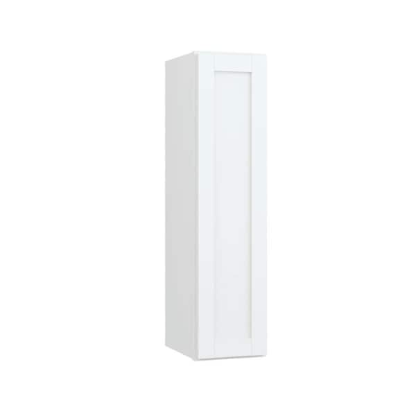 Hampton Bay Courtland 9 in. W x 12 in. D x 36 in. H Assembled Shaker Wall Kitchen Cabinet in Polar White