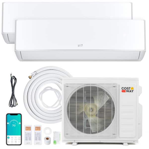 X-Pro 18000 BTU 2-Zone 9K + 12K 1200 sq. ft. 1.75 Ton Mini Split Air Conditioner, WiFi Enabled, 24 SEER2