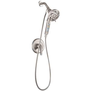 Multi-functional Single Handle 7-Spray Patterns 4.92 in. Shower Faucet 1.8 GPM with Filtered in Nickel (Valve Included)