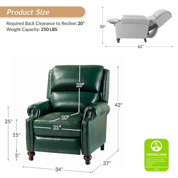 JAYDEN CREATION Elisabete Mid-century Modern Retro Green Nail Head