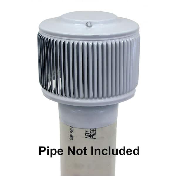 Active Ventilation 4 in. Dia Aura PVC Vent Cap Exhaust with Adapter for Schedule 40 or Schedule 80 PVC Pipe in White