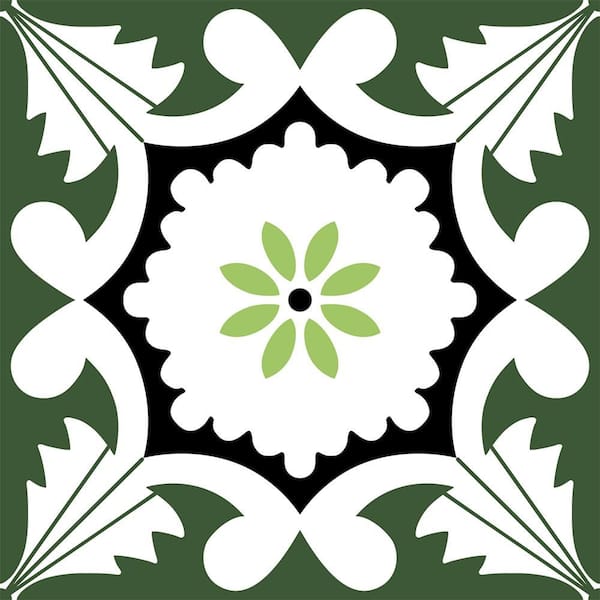 24 in. X 120 in. 4 MIL Dark Green Peel & Stick Vinyl Sheet Flooring, Cut to Length, Water Resistant Flooring Roll