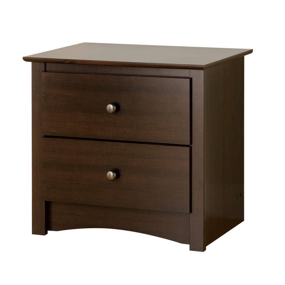 Prepac Fremont 2Drawer Espresso Nightstand EDC2422 The Home Depot