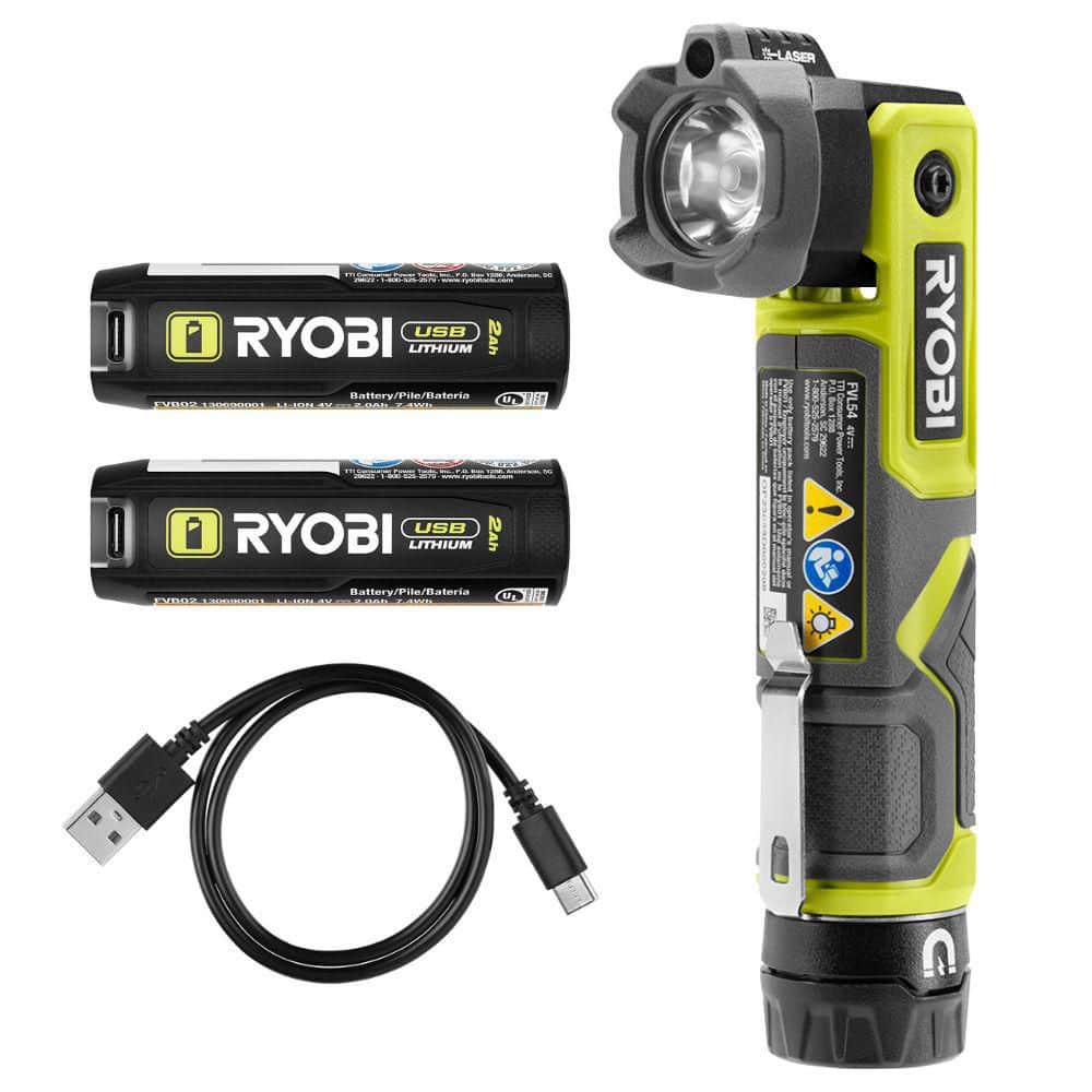 RYOBI USB Lithium Pivoting 625 Lumens Head Light Kit with
