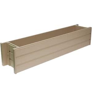 7.5 in. x 36.4 in. Brown Composite Window Box