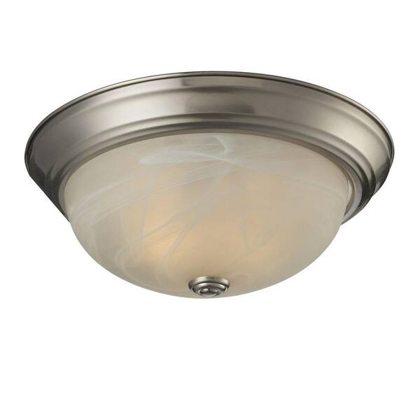 Filament Design Lawrence 1-Light Brushed Nickel Incandescent Ceiling Flushmount