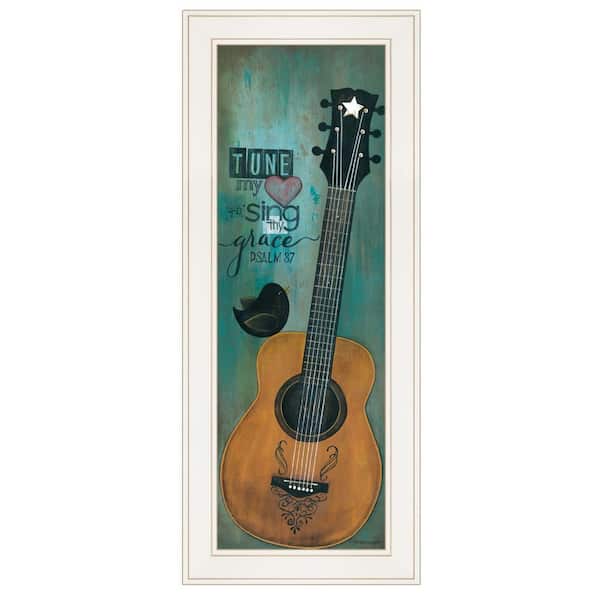HomeRoots Tune My Heart by Unknown 1 Piece Framed Graphic Print Typography Art Print 21 in. x 9 in. .