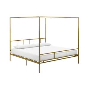 Marion Gold King Size Canopy Bed