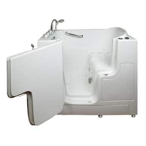 Avora Bath 52 in. x 30 in. Transfer Whirlpool and Air Bath Walk-In Bathtub in White,Wet and Dry Vibration Jets, LH Drain