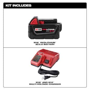 M18 18V Lithium-Ion Cordless 6-1/2 in. Circular Saw with M18 Starter Kit One 5.0Ah Battery and Charger