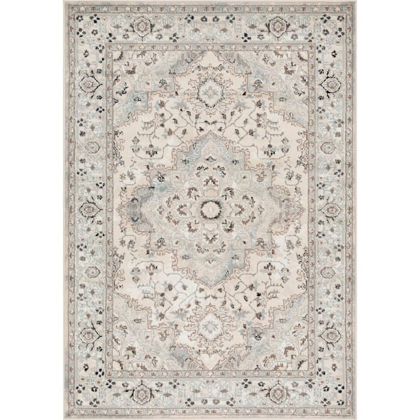 L'Baiet Nina Beige Oriental 2 ft. x 3 ft. Scatter Area Rug