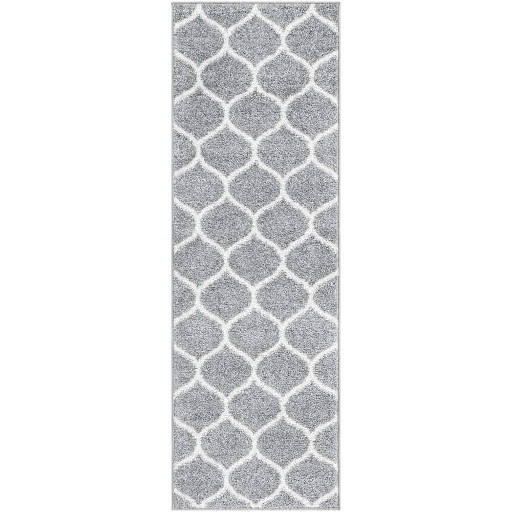 Trellis Frieze Rounded Light Gray 2 ft. x 6 ft. Area Rug price history on PriceWatchPro