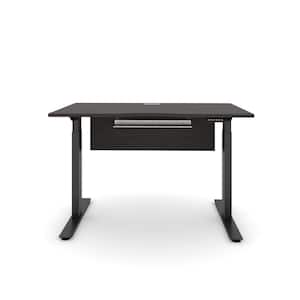 54 in. x 31.5 in. Espresso Electric Height Adjustable Sit- Standing Desk with Privacy Panel
