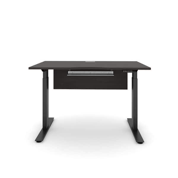 Nyhus 54 in. x 31.5 in. Espresso Electric Height Adjustable Sit- Standing Desk with Privacy Panel