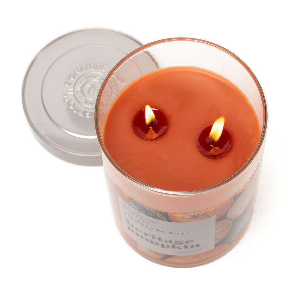 Heritage Pumpkin Scented Soy Jar Candle with Lid