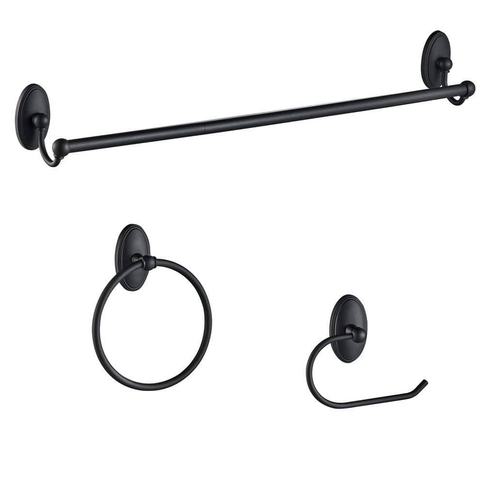 3 -Piece Bath Hardware Set with Included Mounting Hardware in Matte Black price history on PriceWatchPro