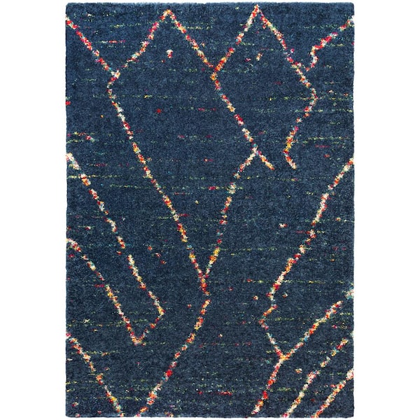 BALTA Uzma Dark Blue 8 ft. x 10 ft. Area Rug