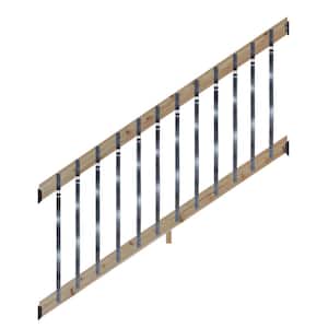 6 ft. Cedar Stair Rail Kit with Aluminum Contour Balusters
