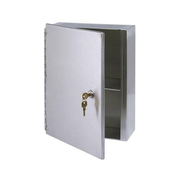 Stainless Solutions 10-1/2 in. W x 13-1/5 in. H Frameless Stainless Steel Surface-Mounted Bathroom Medicine Cabinet