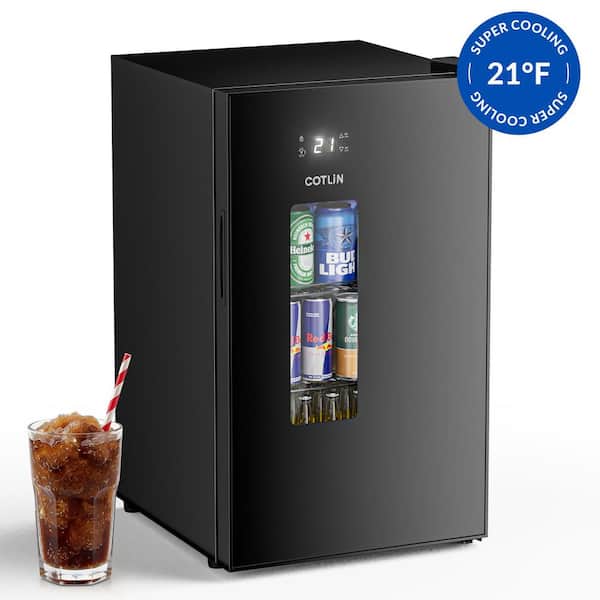 Whynter 17 in. 127 (12 oz.) Can Cooler in Black/Stainless Steel BR