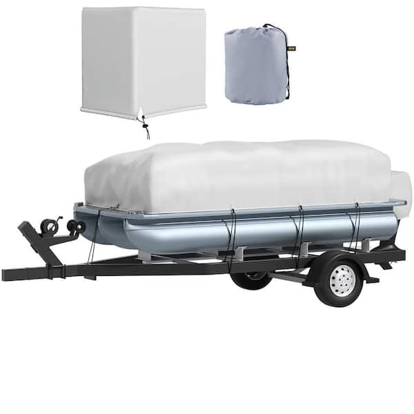 VEVOR Pontoon Boat Cover Fit for 21-24 ft. Boat Heavy Duty 600D Marine Grade Oxford Fabric UV Resistant Waterproof Boat Cover